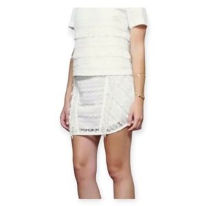 Greylin Skirt Size Large White/Ivory NWT